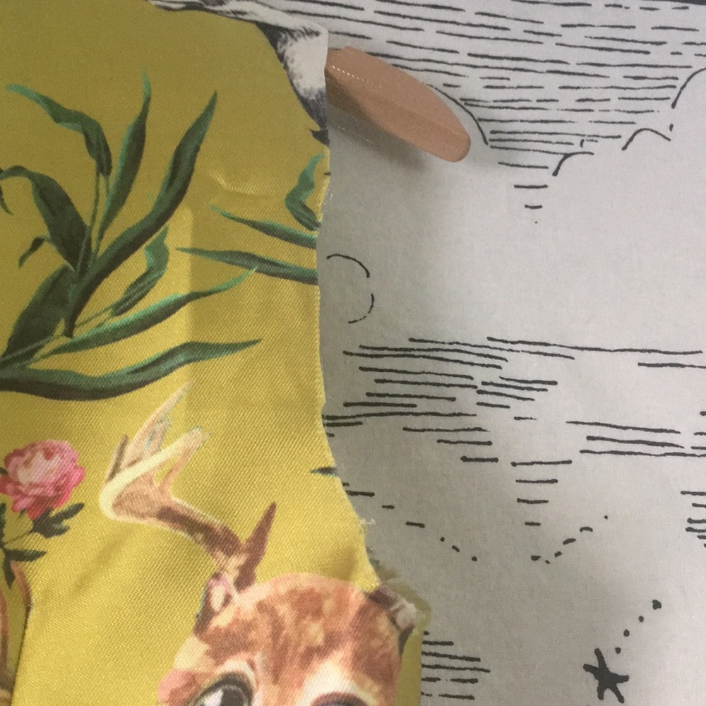 Unique Wildlife Sateen Dress Birds, Roses, Deer - Picture 7 of 10